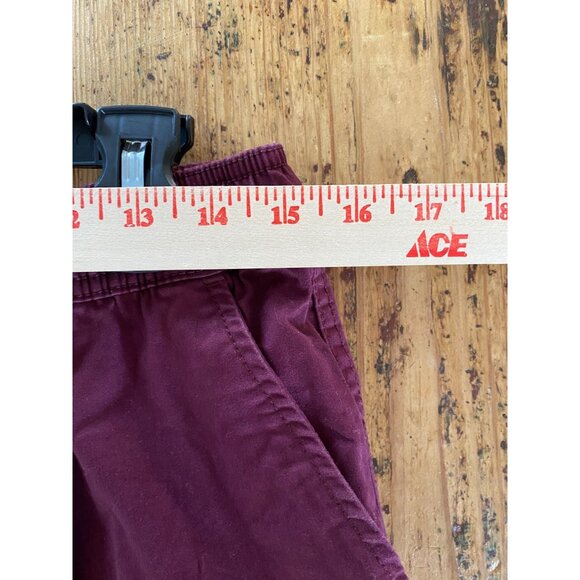 Michael Brandon Essentials Mens Burgundy Drawstring Shorts Size L Cotton Blend - Picture 6 of 7